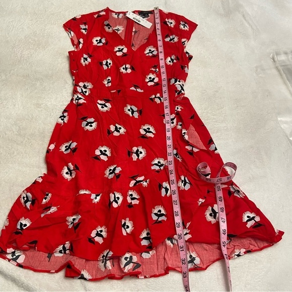 New! J.Crew Ruffle Front mini dress in dandelion floral nwt 28347 - Picture 2 of 12